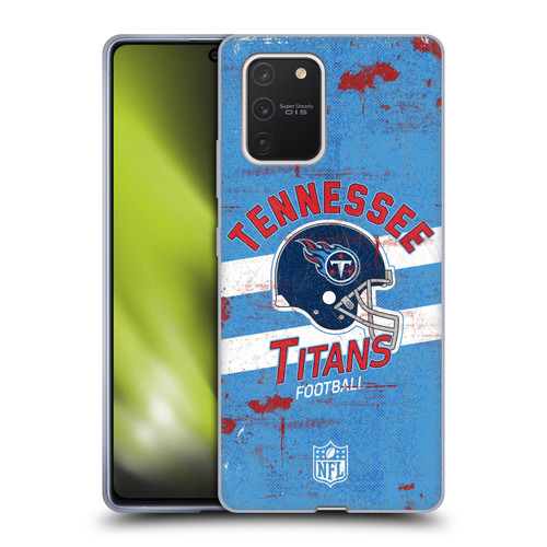 NFL Tennessee Titans Logo Art Helmet Distressed Soft Gel Case for Samsung Galaxy S10 Lite