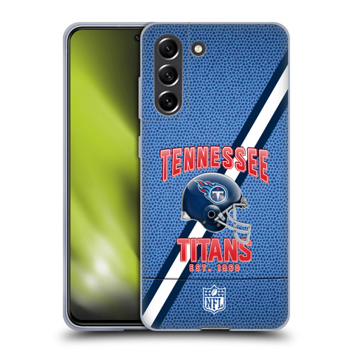NFL Tennessee Titans Logo Art Football Stripes Soft Gel Case for Samsung Galaxy S21 FE 5G