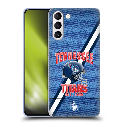 NFL Tennessee Titans Logo Art Football Stripes Soft Gel Case for Samsung Galaxy S21+ 5G