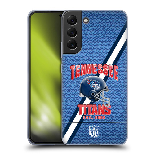 NFL Tennessee Titans Logo Art Football Stripes Soft Gel Case for Samsung Galaxy S22+ 5G