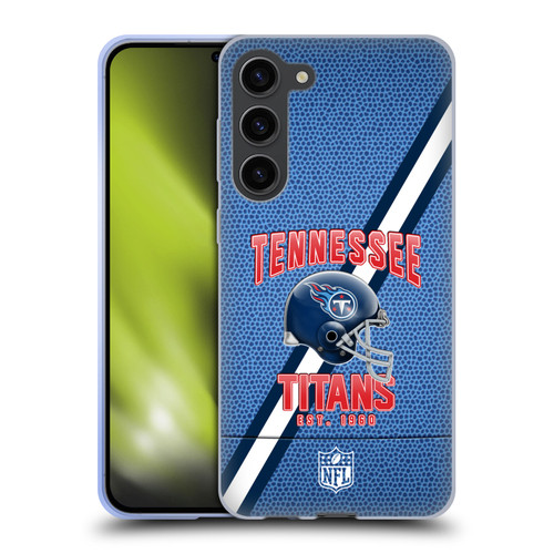 NFL Tennessee Titans Logo Art Football Stripes Soft Gel Case for Samsung Galaxy S23+ 5G