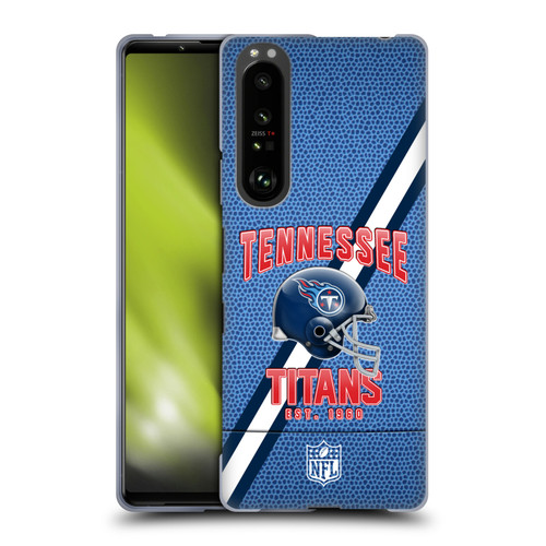 NFL Tennessee Titans Logo Art Football Stripes Soft Gel Case for Sony Xperia 1 III