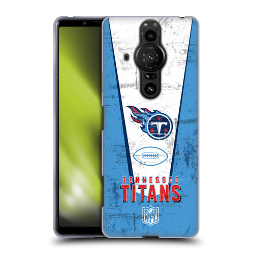NFL Tennessee Titans Logo Art Banner Soft Gel Case for Sony Xperia Pro-I