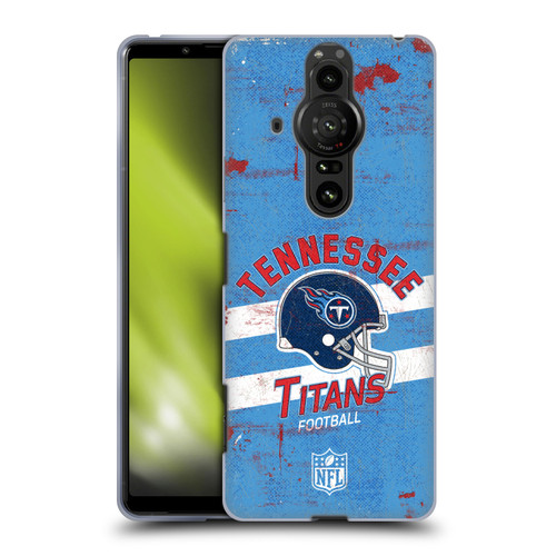 NFL Tennessee Titans Logo Art Helmet Distressed Soft Gel Case for Sony Xperia Pro-I