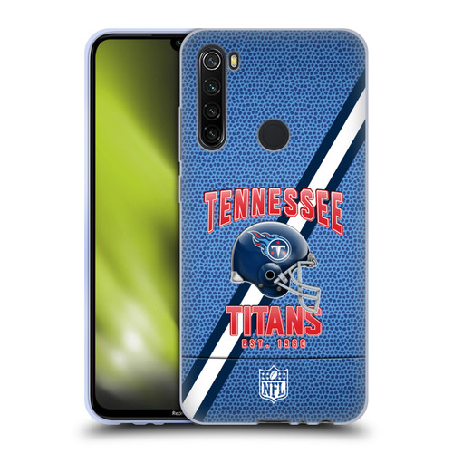 NFL Tennessee Titans Logo Art Football Stripes Soft Gel Case for Xiaomi Redmi Note 8T