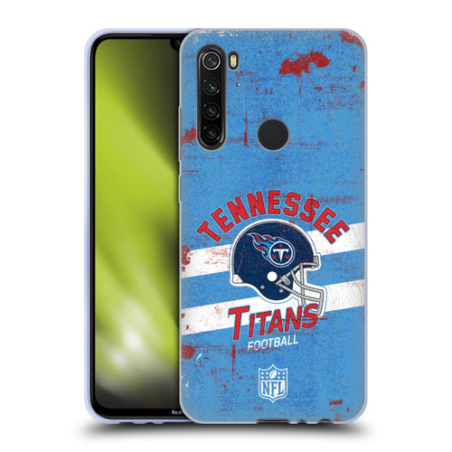 NFL Tennessee Titans Logo Art Helmet Distressed Soft Gel Case for Xiaomi Redmi Note 8T