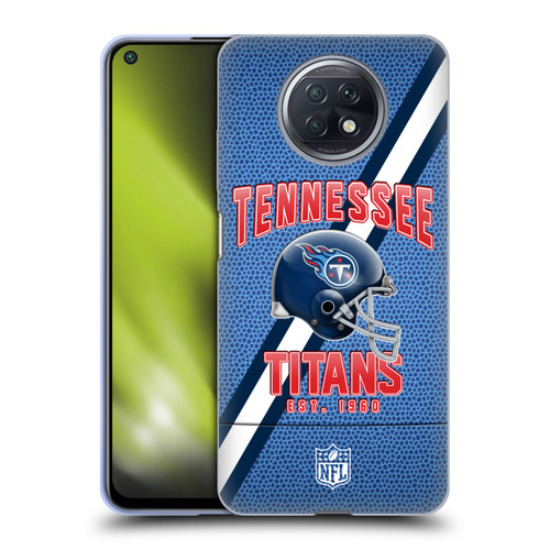 NFL Tennessee Titans Logo Art Football Stripes Soft Gel Case for Xiaomi Redmi Note 9T 5G