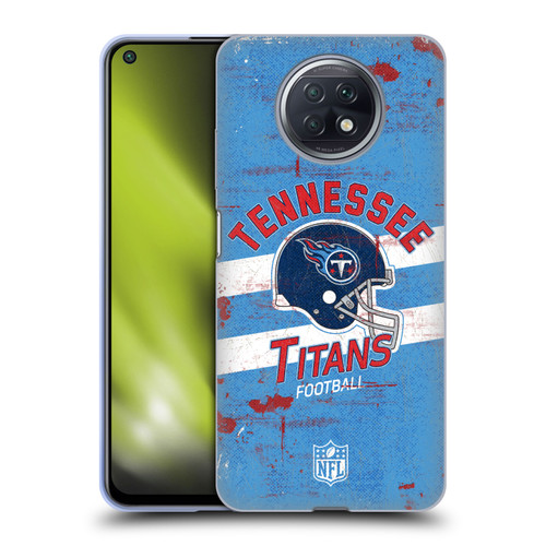NFL Tennessee Titans Logo Art Helmet Distressed Soft Gel Case for Xiaomi Redmi Note 9T 5G