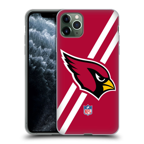 NFL Arizona Cardinals Logo Stripes Soft Gel Case for Apple iPhone 11 Pro Max