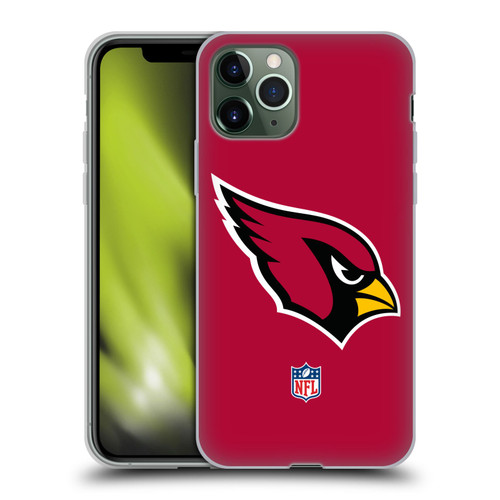 NFL Arizona Cardinals Logo Plain Soft Gel Case for Apple iPhone 11 Pro