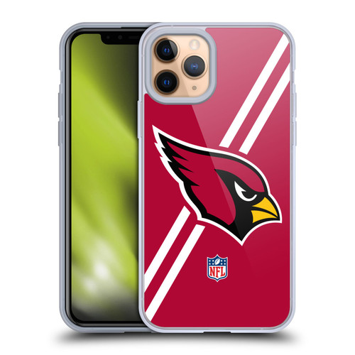 NFL Arizona Cardinals Logo Stripes Soft Gel Case for Apple iPhone 11 Pro