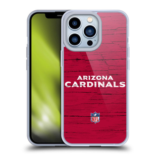 NFL Arizona Cardinals Logo Distressed Look Soft Gel Case for Apple iPhone 13 Pro