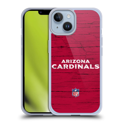 NFL Arizona Cardinals Logo Distressed Look Soft Gel Case for Apple iPhone 14