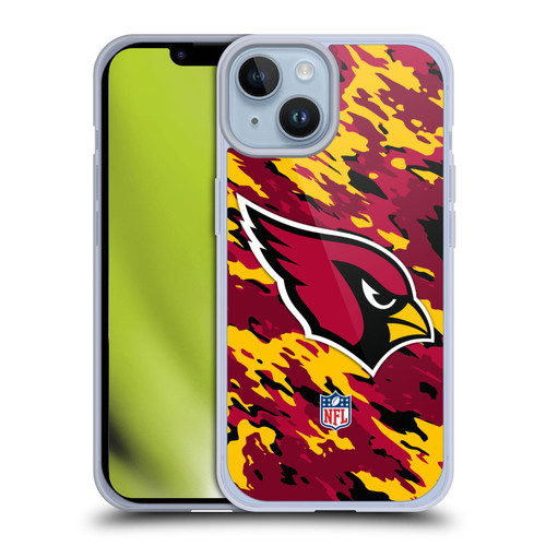 NFL Arizona Cardinals Logo Camou Soft Gel Case for Apple iPhone 14