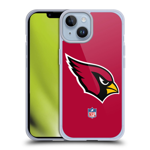 NFL Arizona Cardinals Logo Plain Soft Gel Case for Apple iPhone 14