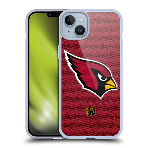 NFL Arizona Cardinals Logo Football Soft Gel Case for Apple iPhone 14 Plus