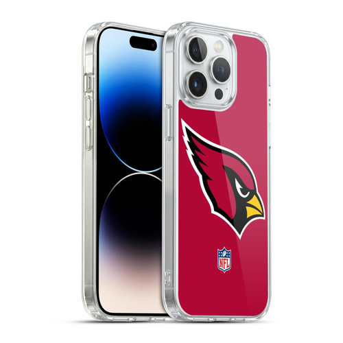 NFL Arizona Cardinals Logo Plain Soft Gel Case for Apple iPhone 14 Pro Max & MagSafe