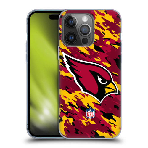 NFL Arizona Cardinals Logo Camou Soft Gel Case for Apple iPhone 14 Pro