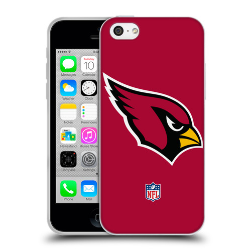 NFL Arizona Cardinals Logo Plain Soft Gel Case for Apple iPhone 5c