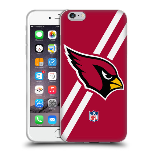 NFL Arizona Cardinals Logo Stripes Soft Gel Case for Apple iPhone 6 Plus / iPhone 6s Plus