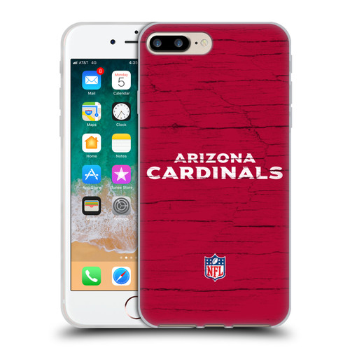 NFL Arizona Cardinals Logo Distressed Look Soft Gel Case for Apple iPhone 7 Plus / iPhone 8 Plus