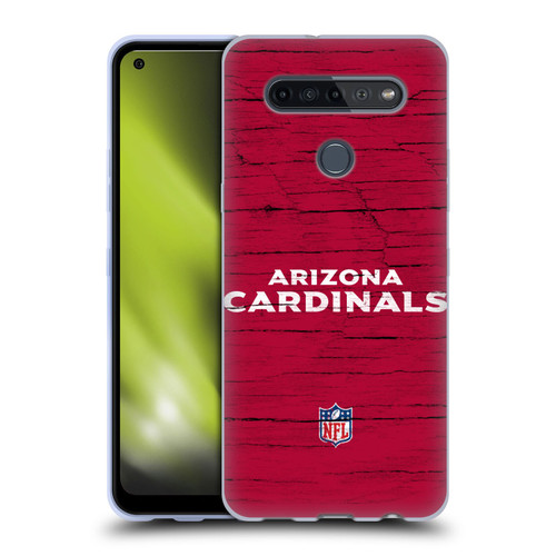 NFL Arizona Cardinals Logo Distressed Look Soft Gel Case for LG K51S