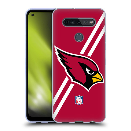 NFL Arizona Cardinals Logo Stripes Soft Gel Case for LG K51S