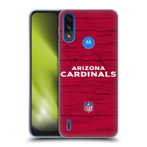 NFL Arizona Cardinals Logo Distressed Look Soft Gel Case for Motorola Moto E7 Power / Moto E7i Power