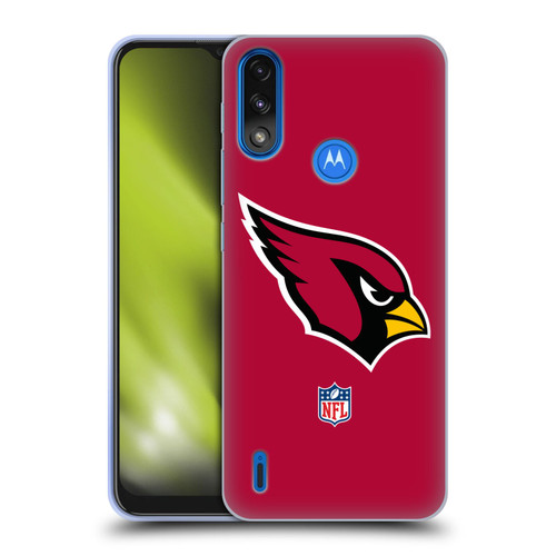 NFL Arizona Cardinals Logo Plain Soft Gel Case for Motorola Moto E7 Power / Moto E7i Power