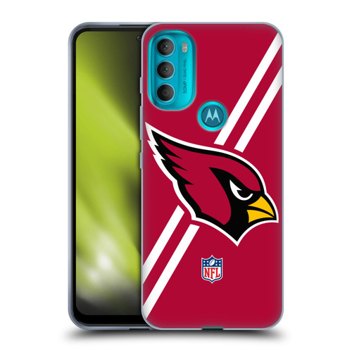 NFL Arizona Cardinals Logo Stripes Soft Gel Case for Motorola Moto G71 5G