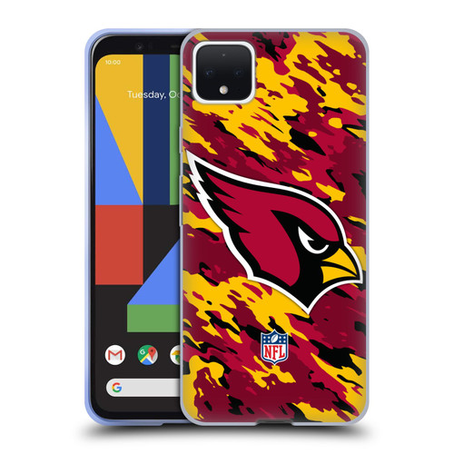 NFL Arizona Cardinals Logo Camou Soft Gel Case for Google Pixel 4 XL