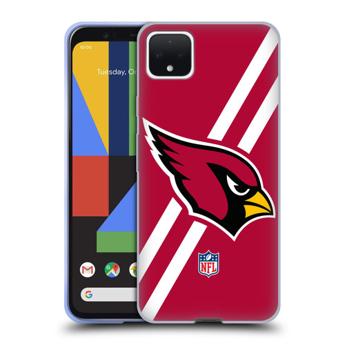 NFL Arizona Cardinals Logo Stripes Soft Gel Case for Google Pixel 4 XL