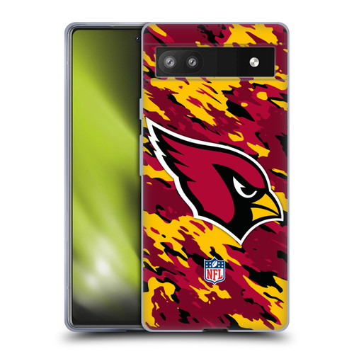 NFL Arizona Cardinals Logo Camou Soft Gel Case for Google Pixel 6a