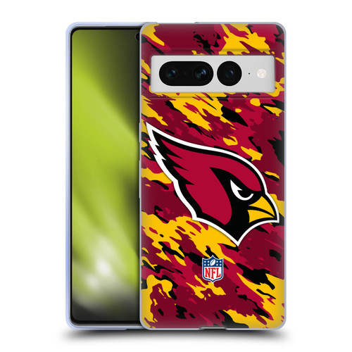 NFL Arizona Cardinals Logo Camou Soft Gel Case for Google Pixel 7 Pro