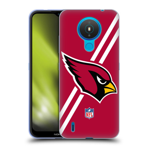 NFL Arizona Cardinals Logo Stripes Soft Gel Case for Nokia 1.4