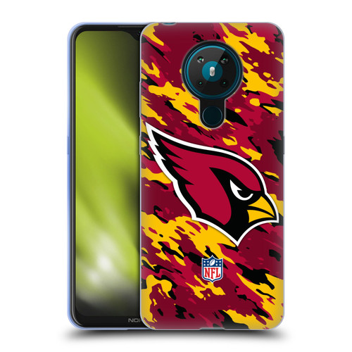 NFL Arizona Cardinals Logo Camou Soft Gel Case for Nokia 5.3