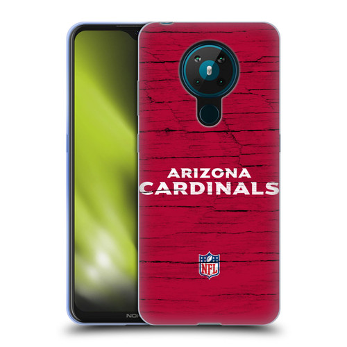 NFL Arizona Cardinals Logo Distressed Look Soft Gel Case for Nokia 5.3