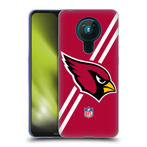 NFL Arizona Cardinals Logo Stripes Soft Gel Case for Nokia 5.3