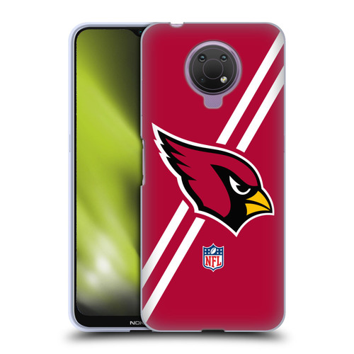 NFL Arizona Cardinals Logo Stripes Soft Gel Case for Nokia G10
