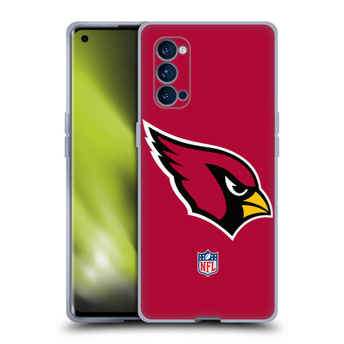 NFL Arizona Cardinals Logo Plain Soft Gel Case for OPPO Reno 4 Pro 5G