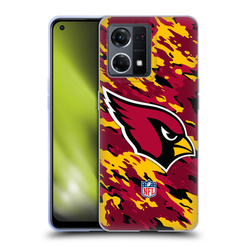 NFL Arizona Cardinals Logo Camou Soft Gel Case for OPPO Reno8 4G