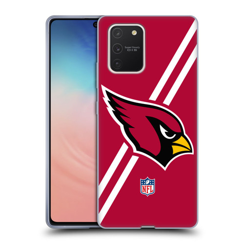 NFL Arizona Cardinals Logo Stripes Soft Gel Case for Samsung Galaxy S10 Lite