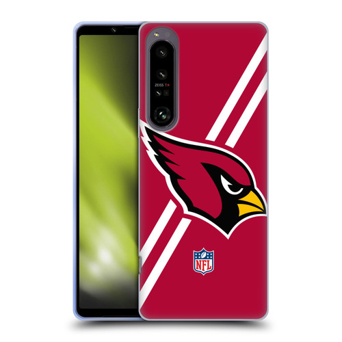 NFL Arizona Cardinals Logo Stripes Soft Gel Case for Sony Xperia 1 IV