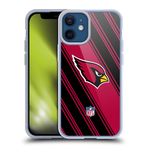 NFL Arizona Cardinals Artwork Stripes Soft Gel Case for Apple iPhone 12 Mini