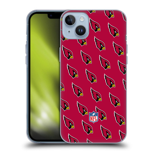 NFL Arizona Cardinals Artwork Patterns Soft Gel Case for Apple iPhone 14 Plus