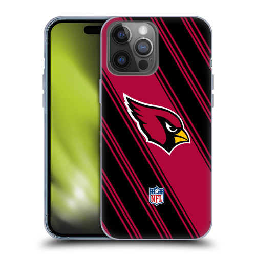 NFL Arizona Cardinals Artwork Stripes Soft Gel Case for Apple iPhone 14 Pro Max