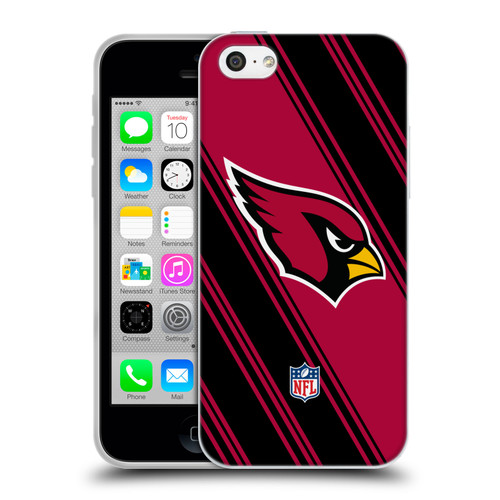 NFL Arizona Cardinals Artwork Stripes Soft Gel Case for Apple iPhone 5c