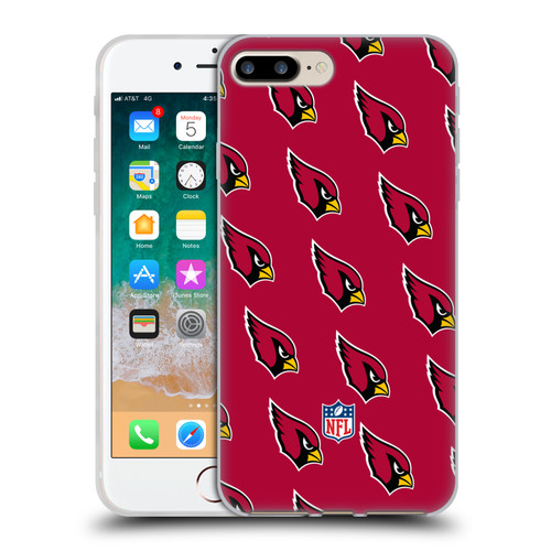 NFL Arizona Cardinals Artwork Patterns Soft Gel Case for Apple iPhone 7 Plus / iPhone 8 Plus