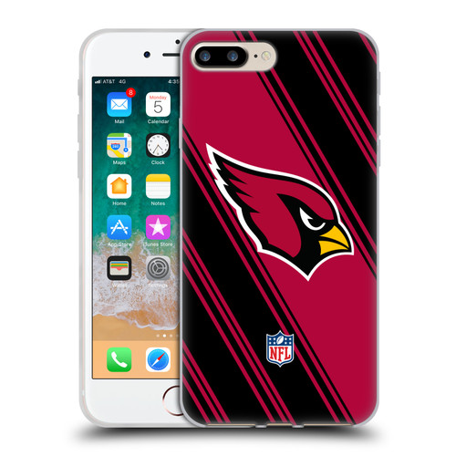 NFL Arizona Cardinals Artwork Stripes Soft Gel Case for Apple iPhone 7 Plus / iPhone 8 Plus