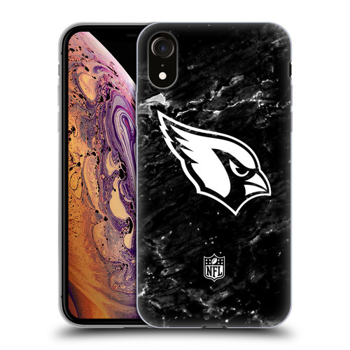 NFL Arizona Cardinals Artwork Marble Soft Gel Case for Apple iPhone XR